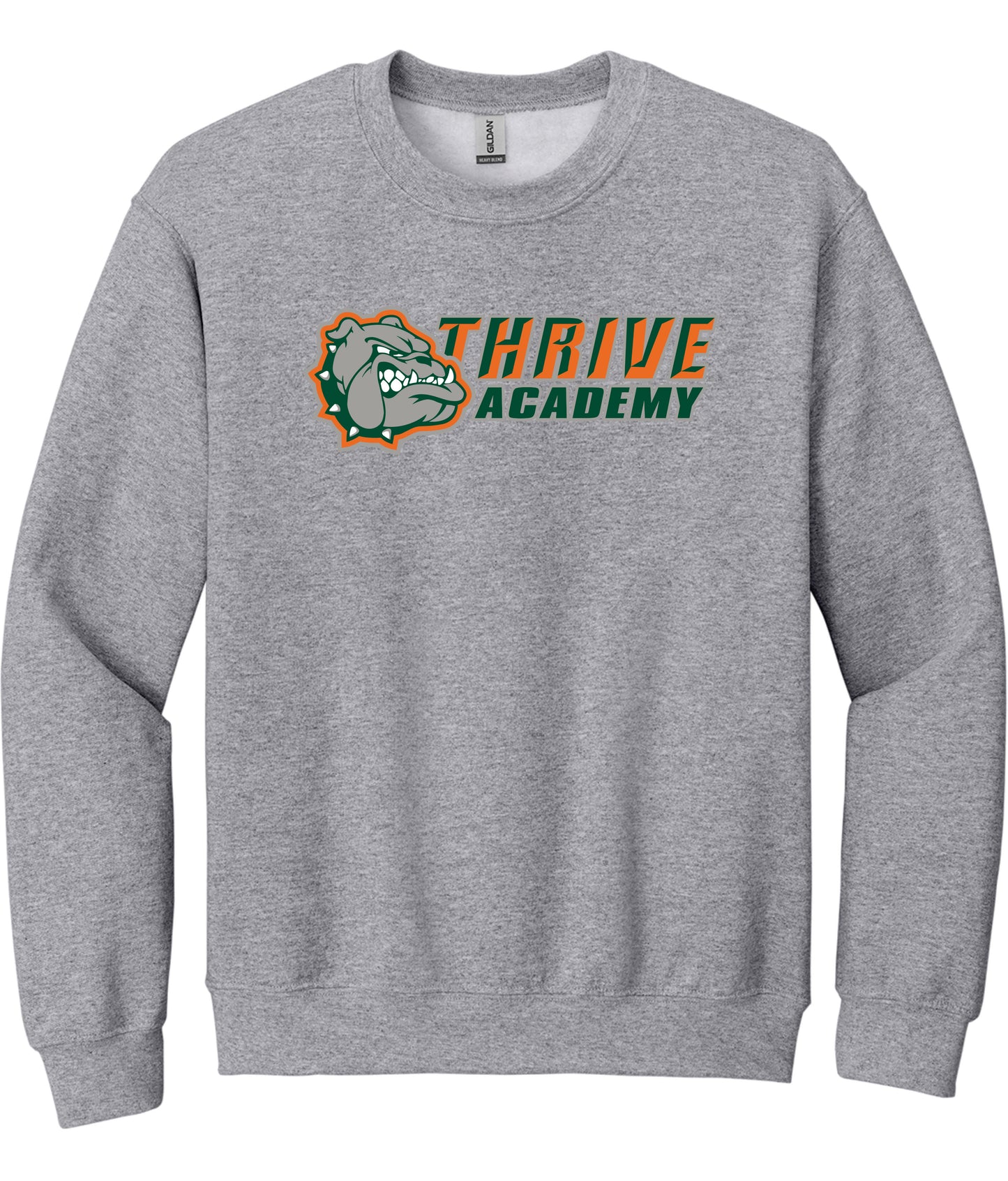 Thrive Academy Crewneck with Thrive Horizontal Logo (Graphite Heather)