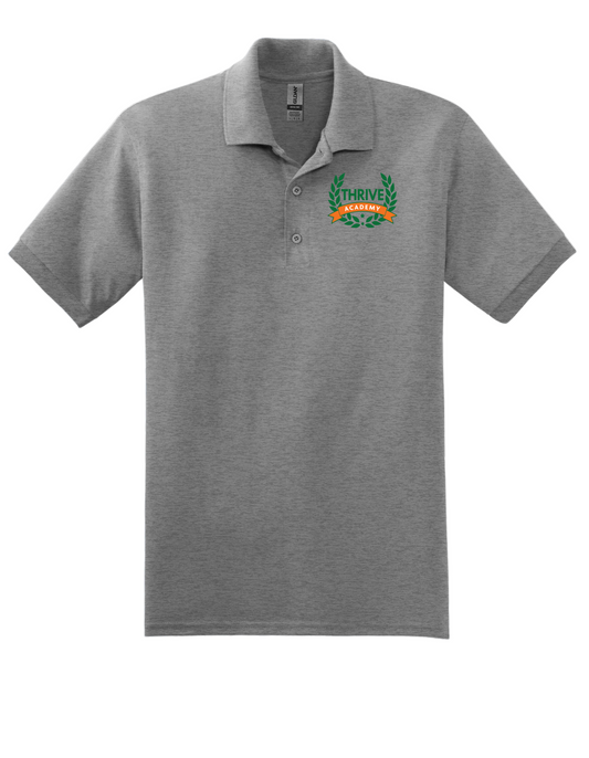 Thrive Academy Grey Polo with Embroidered Logo (Middle School Uniform)