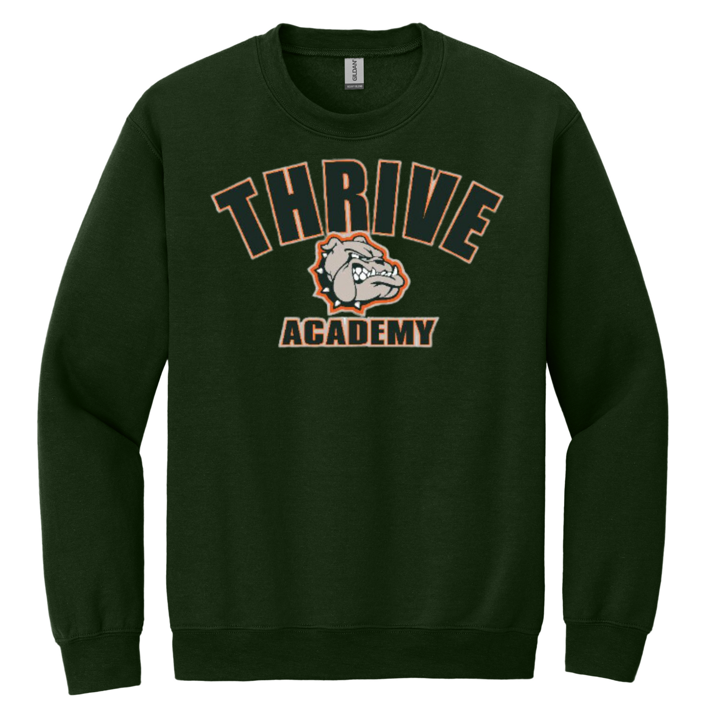 Thrive Academy Crewneck with Mascot (Dark Green)